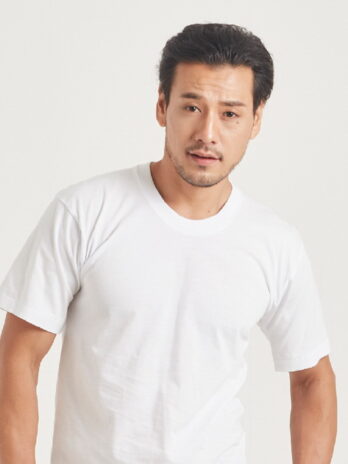 เสื้อคอกลม ห่านคู่ คลาสสิก สีขาว